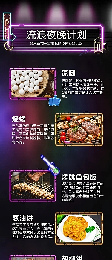 夜市美食夜宵介绍文章长图