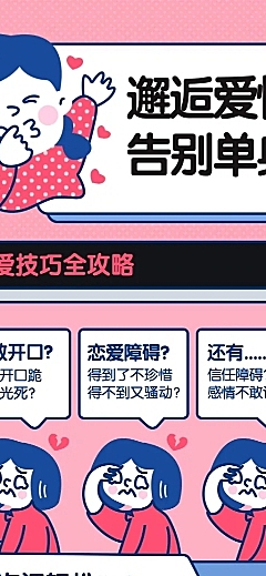 七夕情人节恋爱技巧攻略长图海报