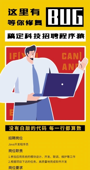 这里有BUG程序员招聘长图
