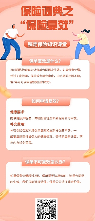 金融保险保险理念保险复效长图海报