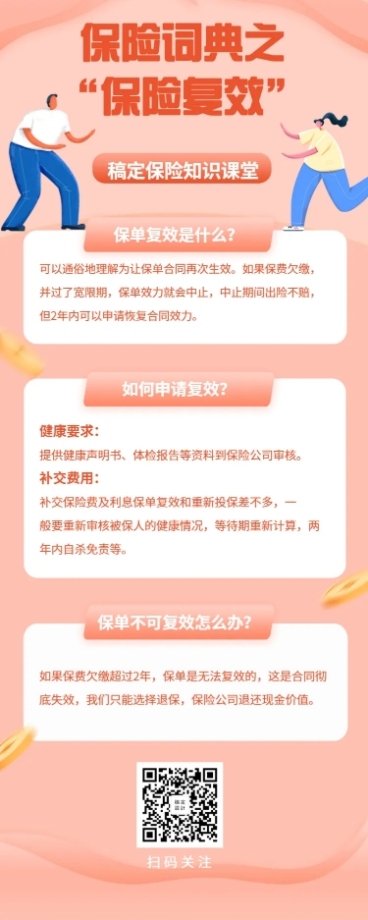 金融保险保险理念保险复效长图海报预览效果