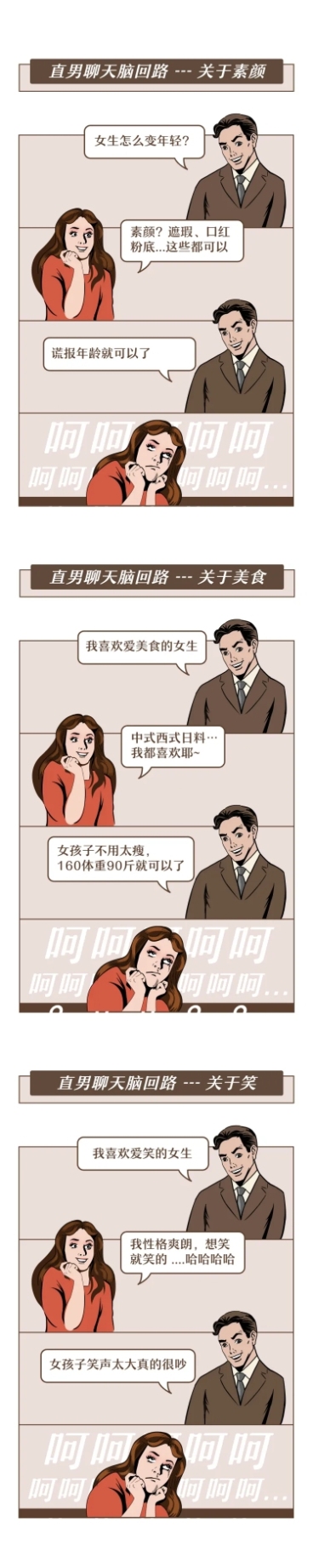 直男聊天脑回路波普风搞怪趣味条漫预览效果