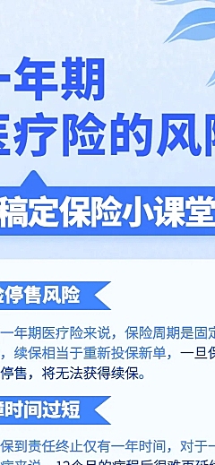 保险理念医疗险手绘长图海报