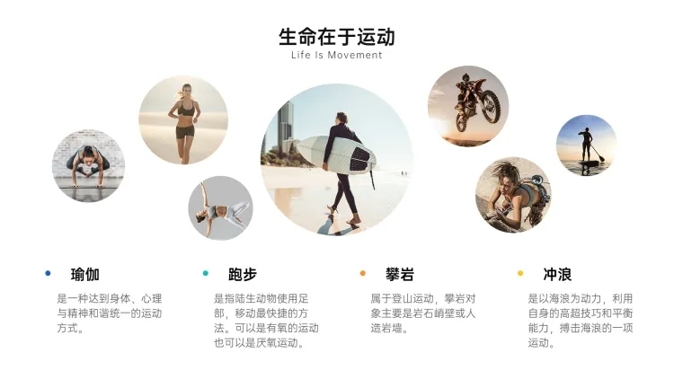 并列关系4项PPT图文页预览效果