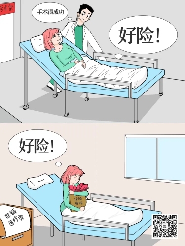 金融保险漫画海报-好险预览效果