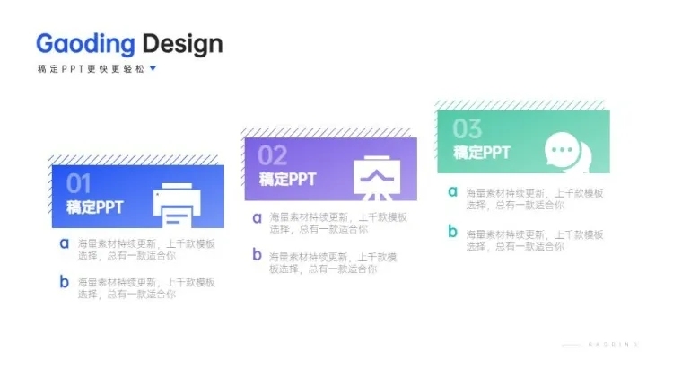 并列关系3项PPT图文页预览效果