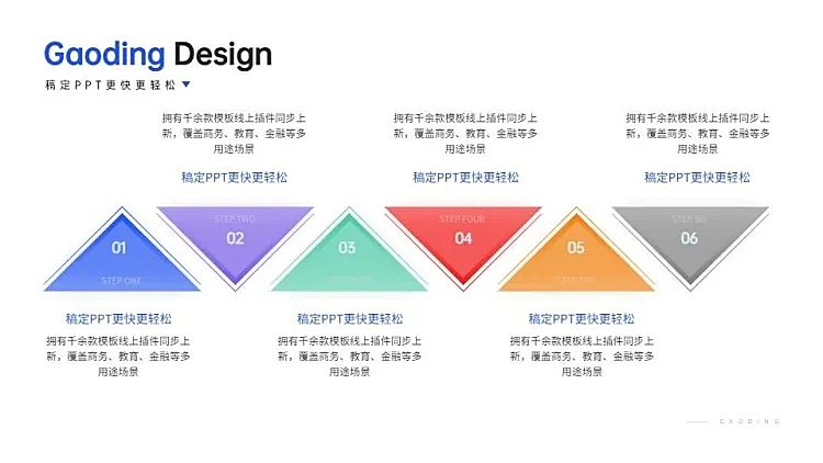 并列关系6项PPT图文页
