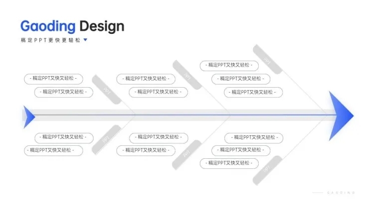 递进关系多项PPT图文页预览效果