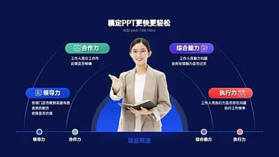 并列关系4项PPT图文页