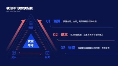 循环关系3项PPT图文页