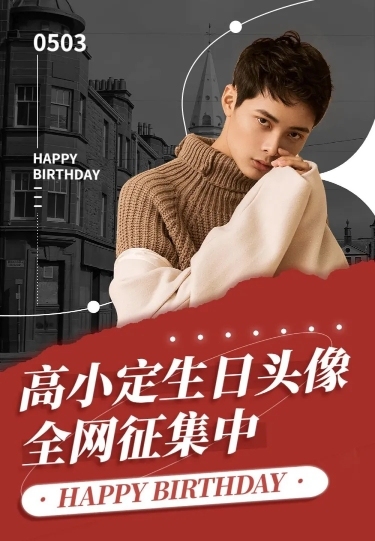 简约风明星生日粉丝应援长图预览效果