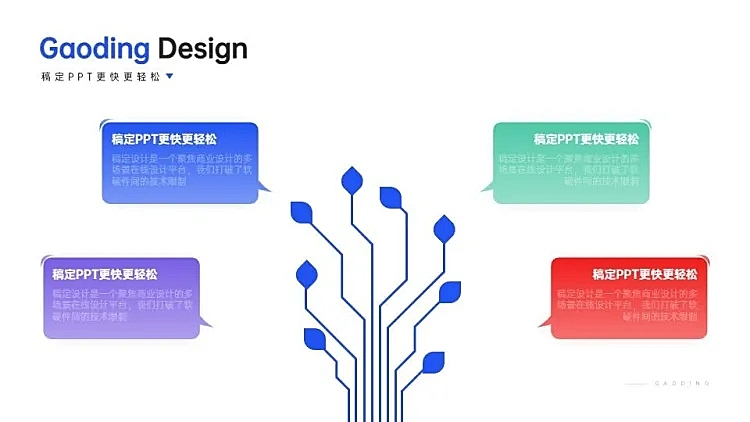 并列关系4项PPT图文页