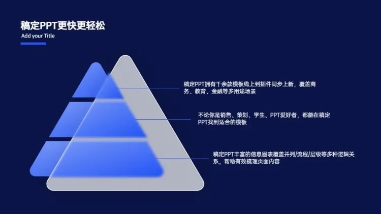 总分关系蓝色PPT图文页预览效果