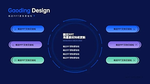 并列关系6项PPT单页图文页