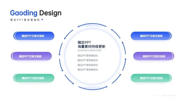 并列关系6项PPT图文页预览效果