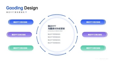 并列关系6项PPT图文页