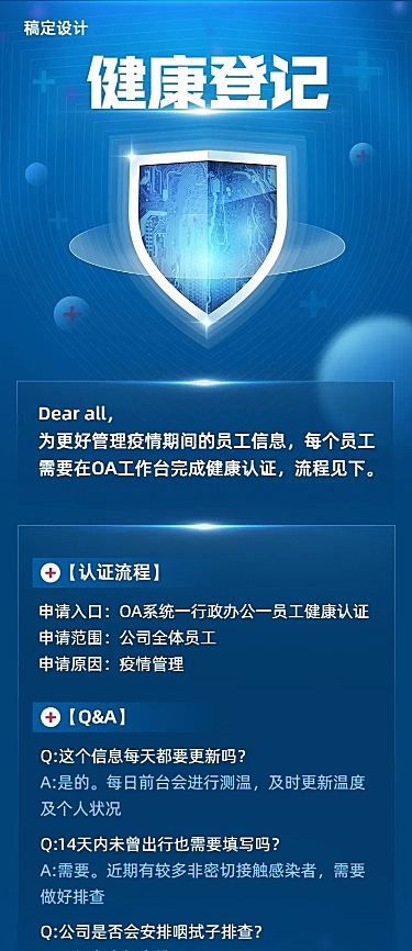 企业流程事项通知长图