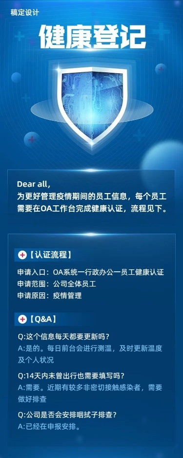 企业流程事项通知长图
