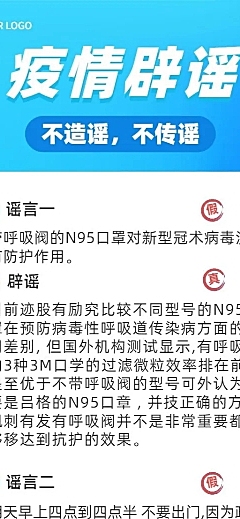 疫情防护攻略指南疫情辟谣长图海报