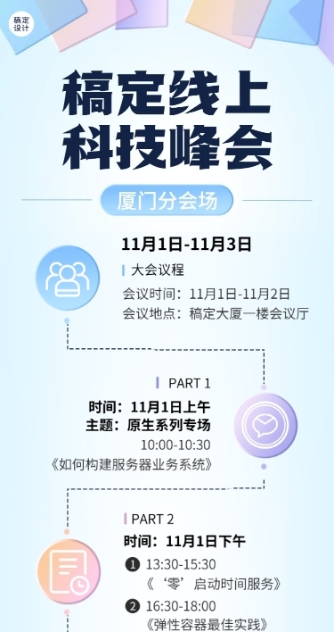 IT互联网峰会活动流程宣传长图