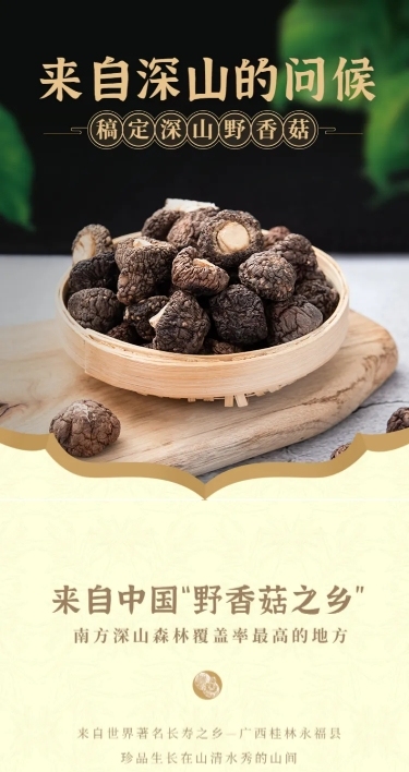 食品生鲜干货土特产香菇详情页