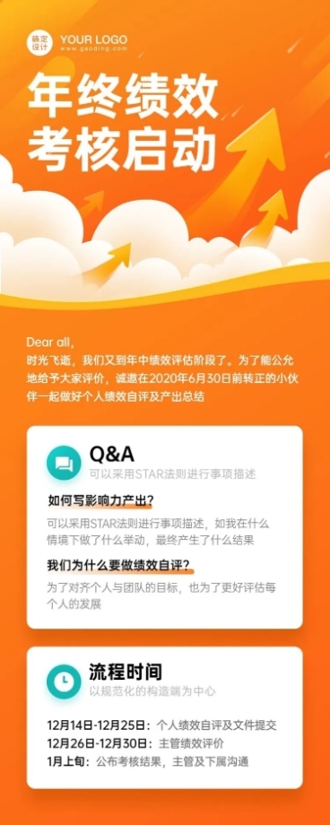 企业绩效考评通知长图5预览效果