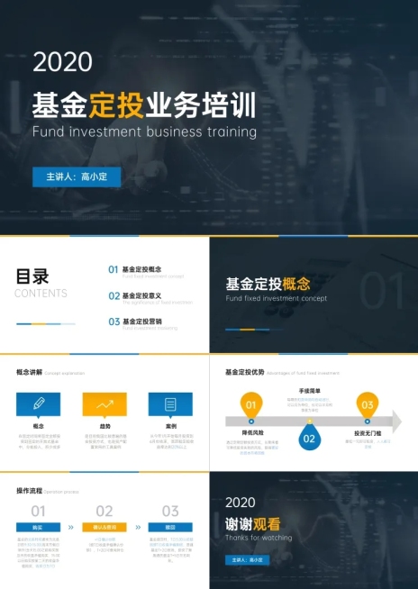 金融基金业务培训PPT预览效果