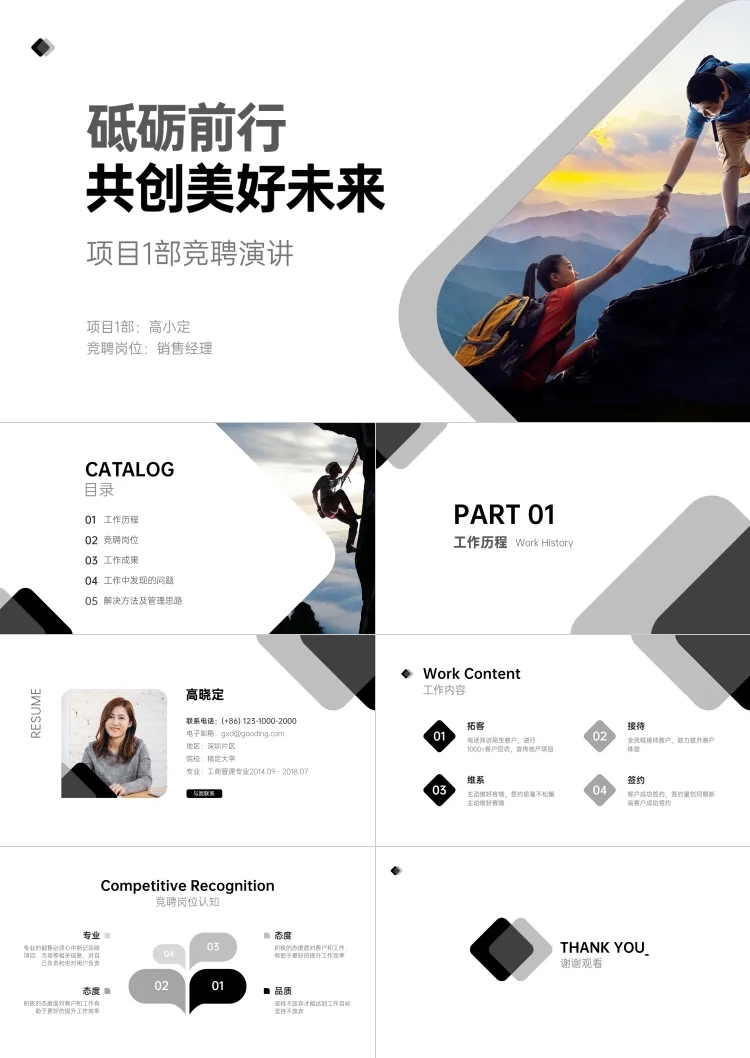 商务工作竞聘演讲PPT