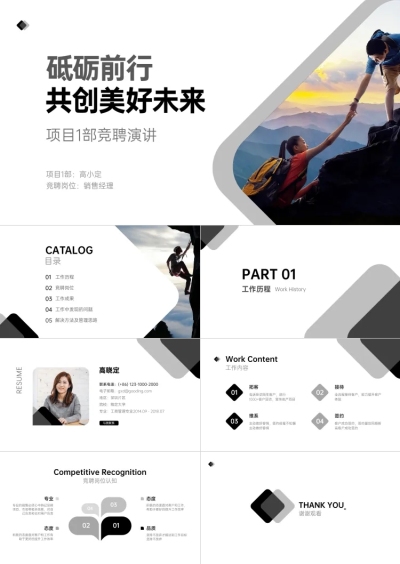 商务工作竞聘演讲PPT