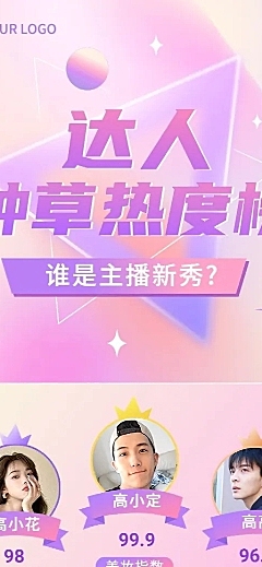 娱乐主播带货排行榜长图海报