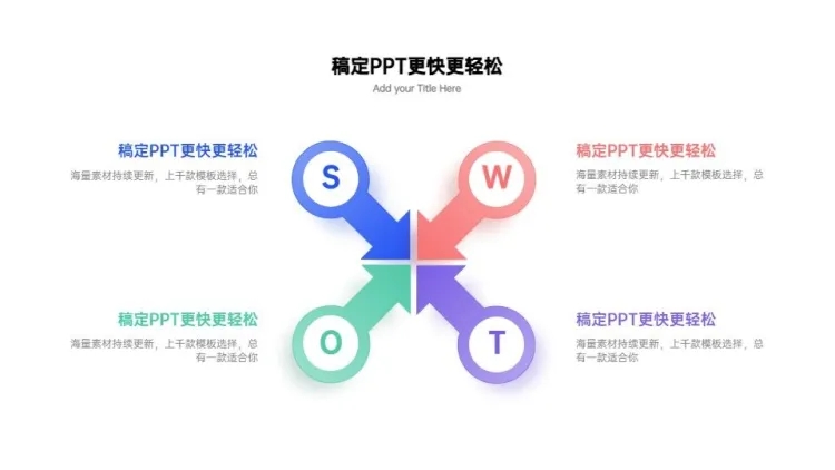 内容分析并列关系4项商务PPT图文页