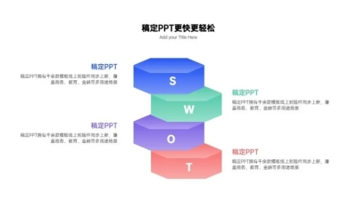 并列关系4项蓝色PPT图文页