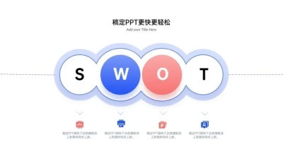 对话框并列关系4项PPT图文页
