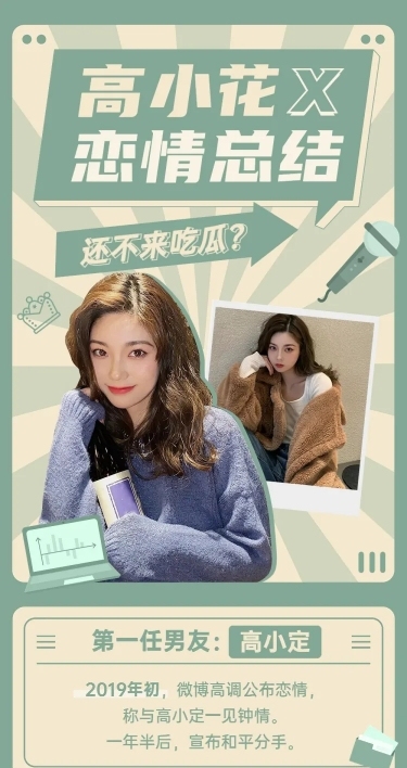 简约风明星娱乐吃瓜总结长图
