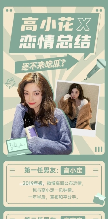 简约风明星娱乐吃瓜总结长图