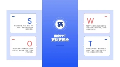 简约并列关系4项PPT图文页