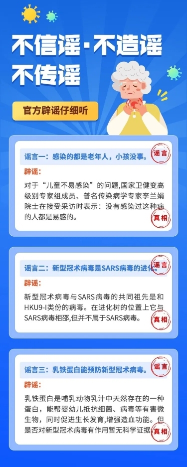 疫情防护攻略指南疫情辟谣长图海报