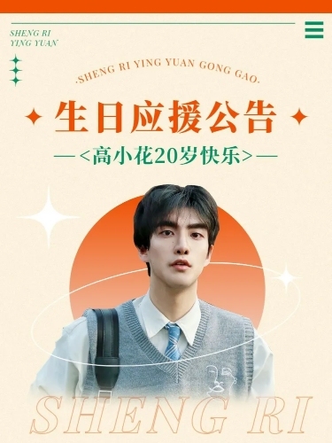 简约风明星生日应援征集长图预览效果