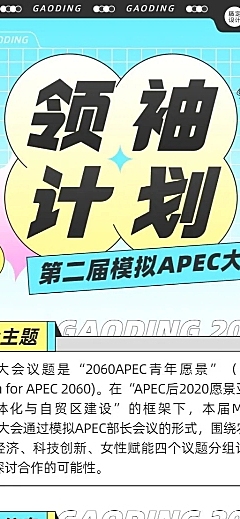 模拟APEC大会活动宣传报名长图海报