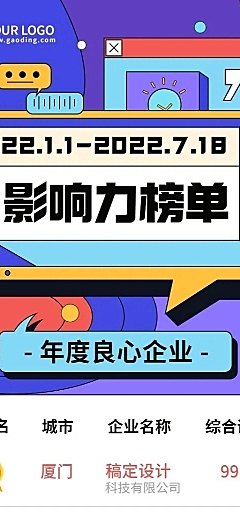 企业影响力榜单企业排行榜长图海报