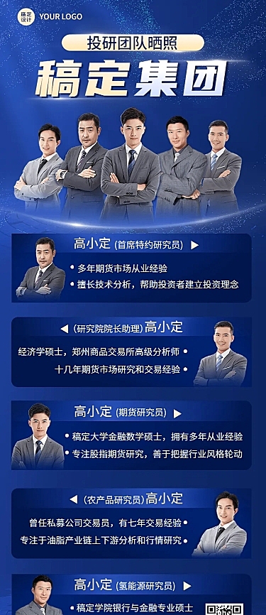 企业商务合照团队晒照长图海报