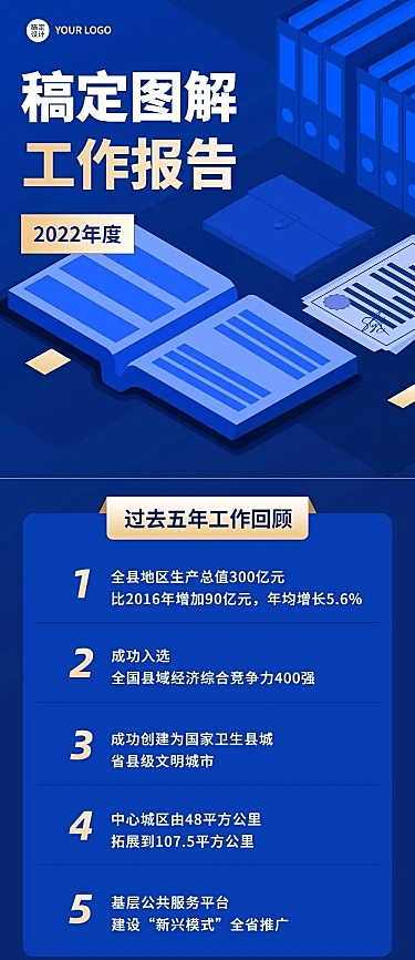 融媒体工作总结汇报一图读懂插画文章长图