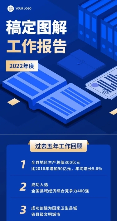 融媒体工作总结汇报一图读懂插画文章长图