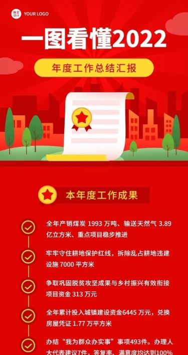 融媒体工作总结汇报插画一图读懂文章长图