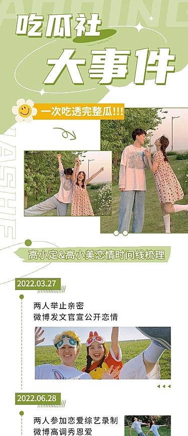 简约风娱乐吃瓜总结整理长图