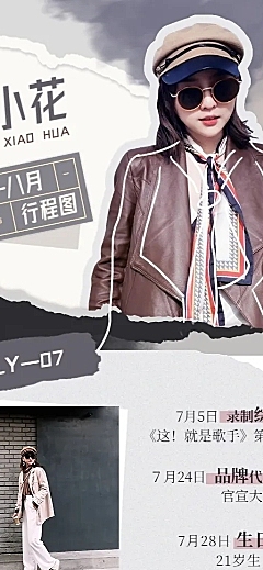 潮酷拼贴风明星行程总结长图