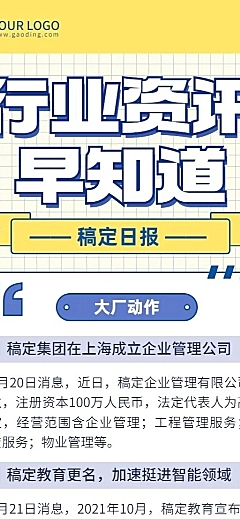 企业商务日报企业资讯长图海报