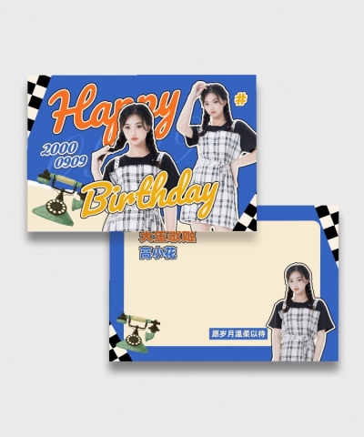 美式复古风明星饭制周边明信片