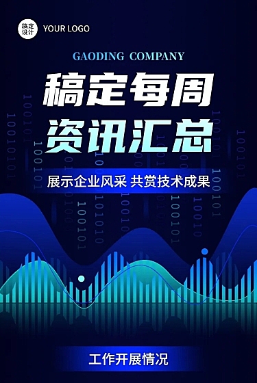 企业商务企业内部周报文章长图