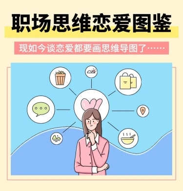 职场恋爱图鉴插画条漫
